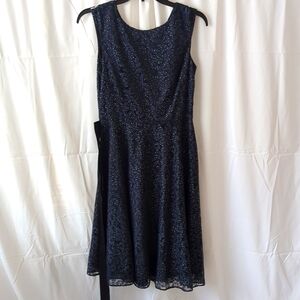 Tahari Navy Midi Gown Dress